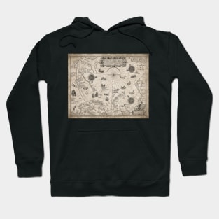 Vintage Map of the Arctic 1598 Hoodie